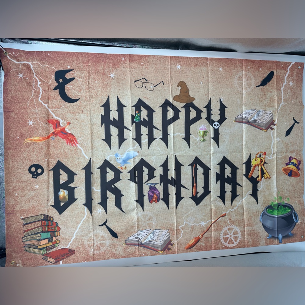 Harry Potter Happy Birthday Backdrop Banner 3x5Ft